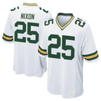 GB.Packers #25 Keisean Nixon Player White Home Game Gdoa Stitched Jerseys