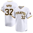 P.Pirates #32 Henry Davis Player White Home Limited Fdoa Stitched Jerseys