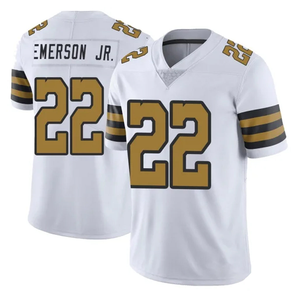 NO.Saints #22 Martin Emerson Jr. Player White Limited Color Rush Home Game Gdoa Stitched Jerseys