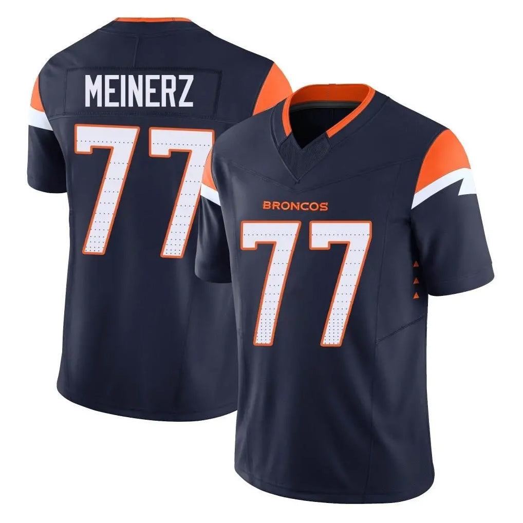 D.Broncos #77 Quinn Meinerz Player Navy Limited Vapor F.U.S.E. Home Game Gdoa Stitched Jerseys