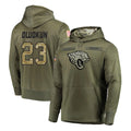 J.Jaguars #23 Foyesade Oluokun Player Olive Salute to Service Pullover Hoodies Home Game Gdoa Stitched Jerseys