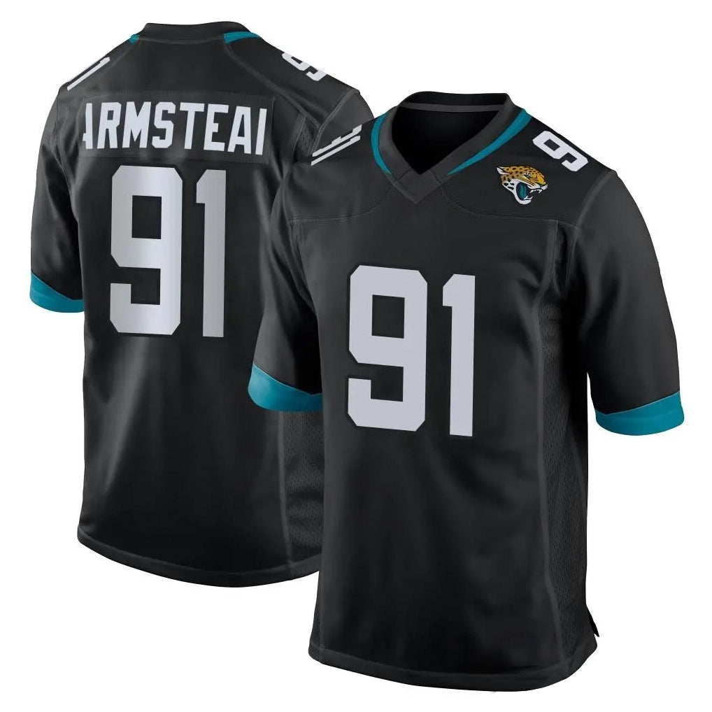 J.Jaguars #91 Arik Armstead Player Black Home Game Gdoa Stitched Jerseys