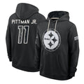 P.Steelers #11 Michael Pittman Jr. Player 2026 Black Logo Pullover Hoodies Limited Game Gdoa Stitched Jerseys