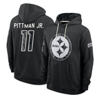 P.Steelers #11 Michael Pittman Jr. Player 2026 Black Logo Pullover Hoodies Limited Game Gdoa Stitched Jerseys
