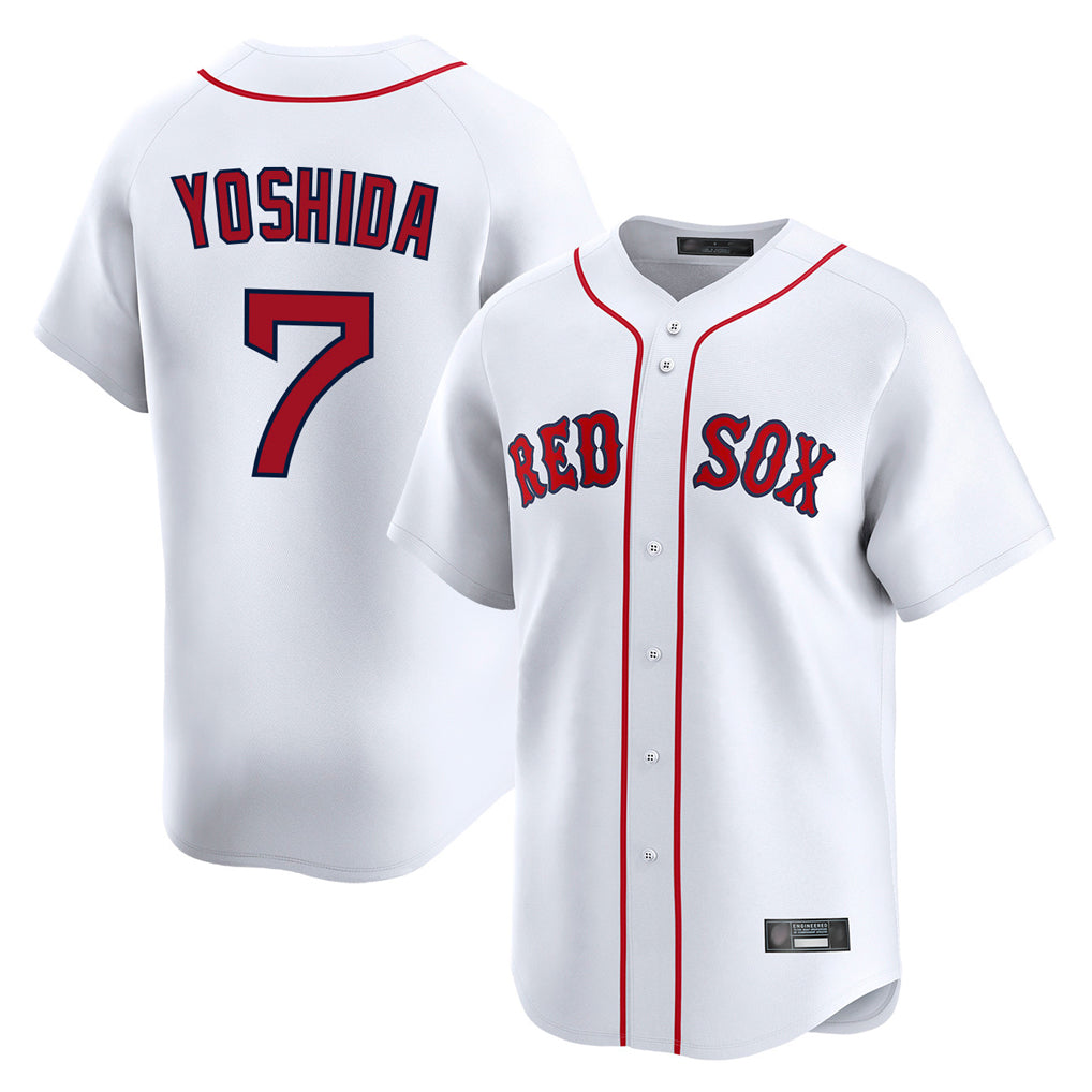 B.Red Sox #7 Masataka Yoshida Player White Limited Home Game Gdoa Stitched Jerseys