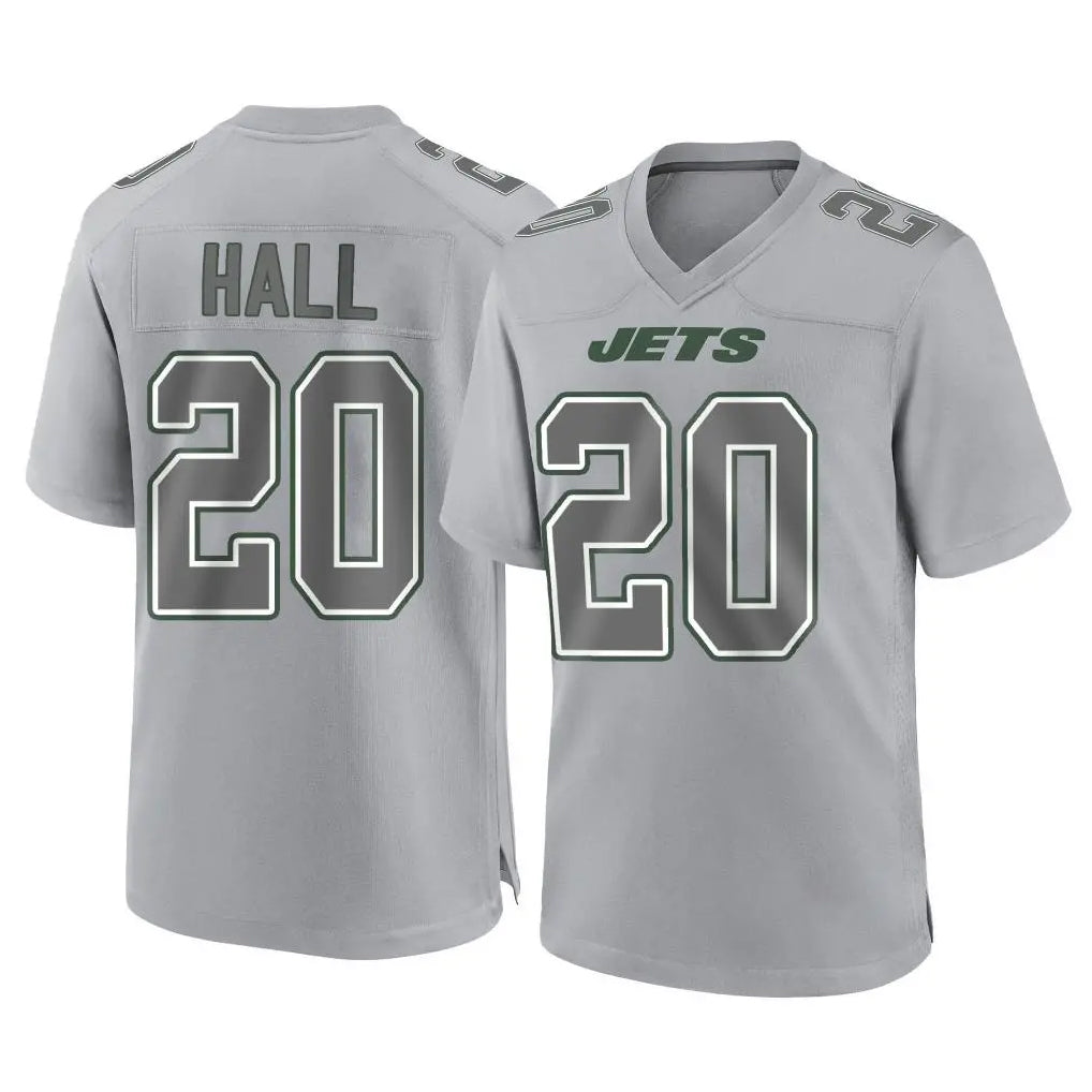 NY.Jets #20 Breece Hall Player Gray Limited Atmosphere Fashion Home Game Gdoa Stitched Jerseys
