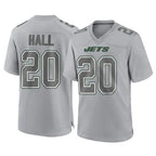 NY.Jets #20 Breece Hall Player Gray Limited Atmosphere Fashion Home Game Gdoa Stitched Jerseys