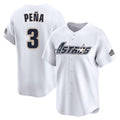 H.Astros #3 Jeremy Pena Player White Throwback Cooperstown Collection Limited Gdoa Stitched Jerseys