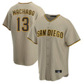 S.Diego Padres #13 Manny Machado Player Khaki Home Game Fdoa Stitched Jerseys