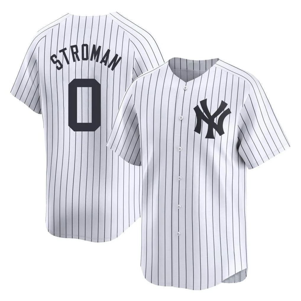 NY.Yankees #0 Marcus Stroman Player White Limited Home Fdoa Stitched Jerseys