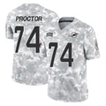 M.Dolphins #74 Kadyn Proctor Player Arctic Camo Salute To Service Limited Game Gdoa Stitched Jerseys