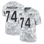 M.Dolphins #74 Kadyn Proctor Player Arctic Camo Salute To Service Limited Game Gdoa Stitched Jerseys