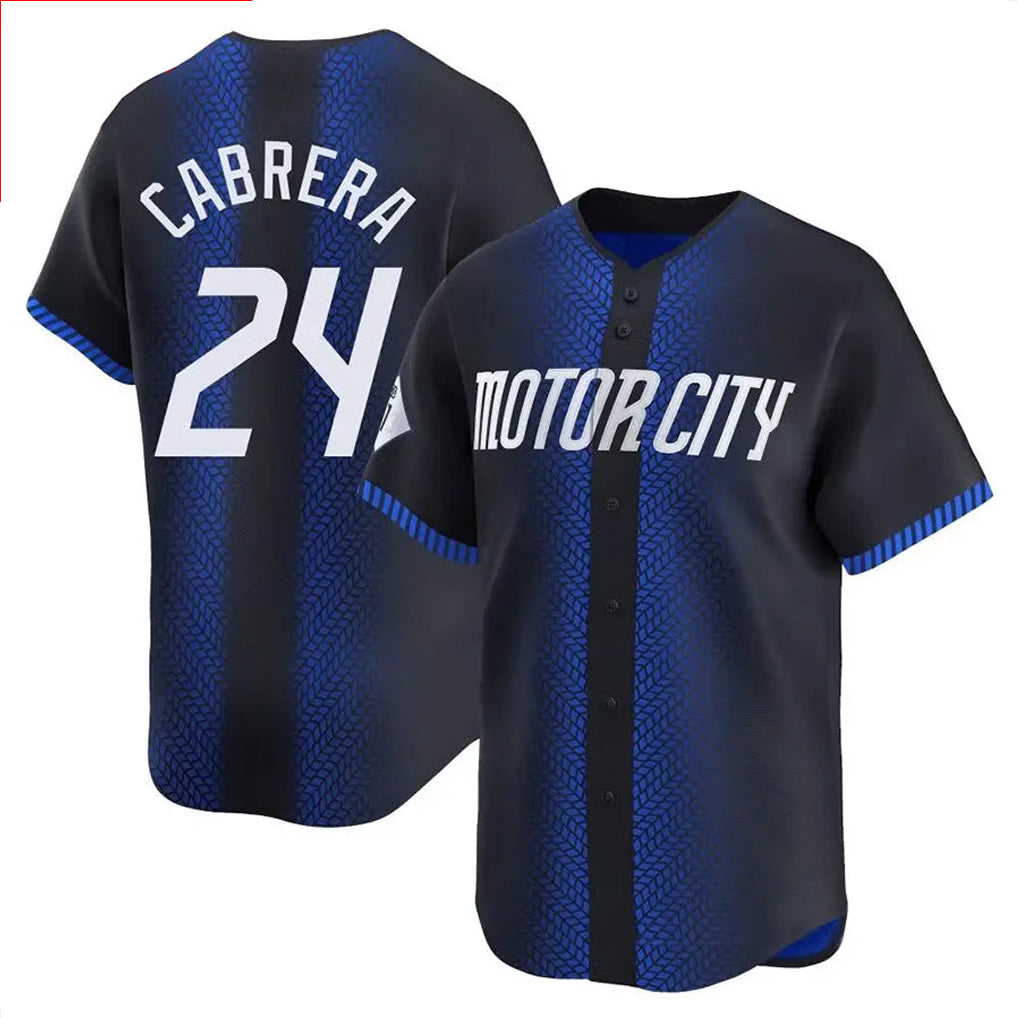 D.Tigers #24 Miguel Cabrera Player Navy City Connect Home Limited Gdoa Stitched Jerseys