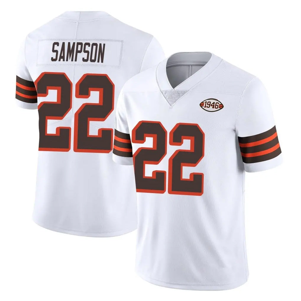 C.Browns #22 Dylan Sampson Player White Limited  Vapor 1946 Collection Alternate Game Gdoa Stitched Jerseys