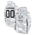 Custom NO.Saints Arctic Camo Salute to Service Pullover Hoodies Limited Game Any Name & Numbers Gdoa Stitched Jerseys