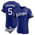 LA.Dodgers #5 Freddie Freeman Player Royal World Series City Connect Elite Home Fdoa Stitched Jerseys