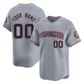Custom W.Nationals Gray Limited Home Game Any Name & Number Gdoa Stitched Jerseys