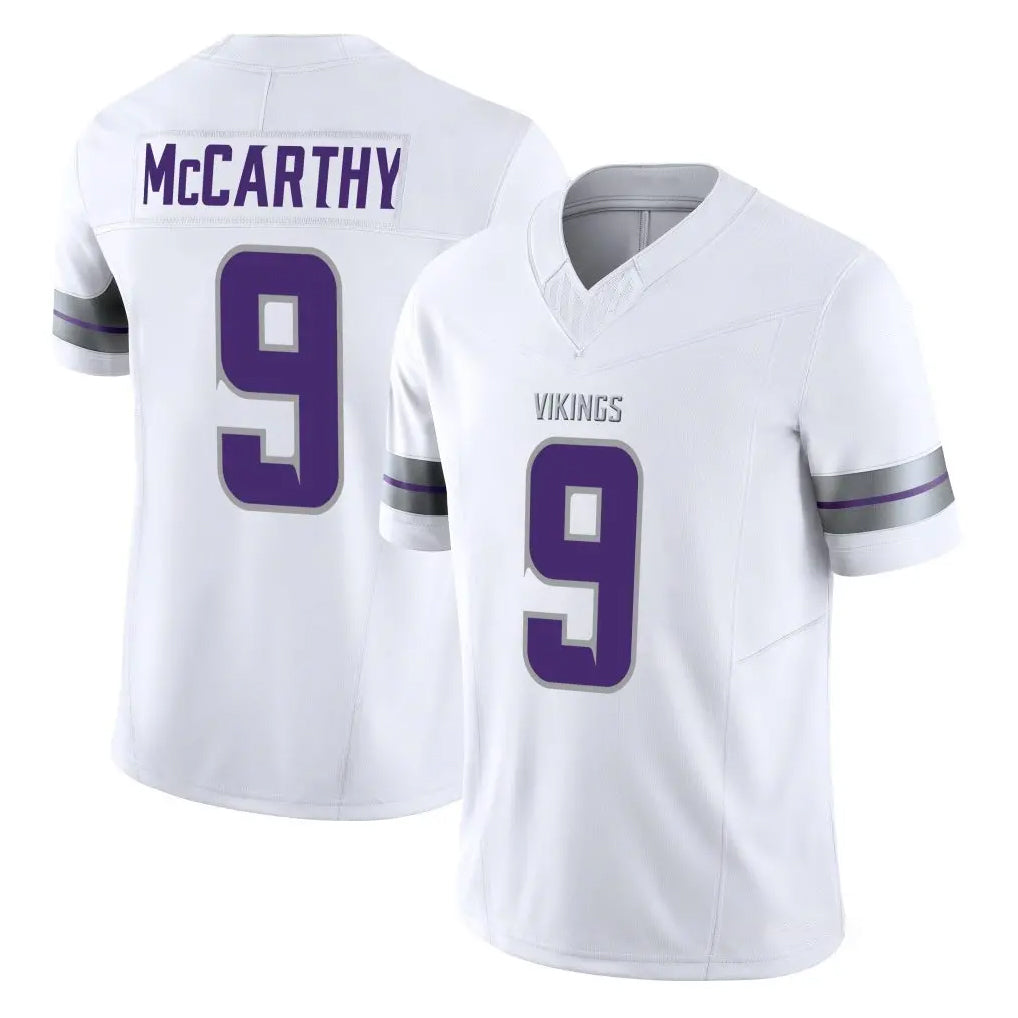 M.Vikings #9 J.J. McCarthy Player White Limited Alternate Vapor F.U.S.E. Home Game Gdoa Stitched Jerseys