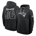 NE.Patriots #90 Christian Barmore Player 2026 Black Logo Pullover Hoodies Limited Game Gdoa Stitched Jerseys