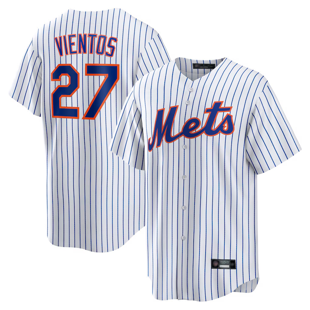 NY.Mets #27 Mark Vientos Player White Home Game Fdoa Stitched Jerseys