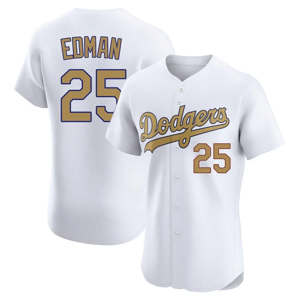 LA.Dodgers #25 Tommy Edman Player Gold Limited Elite Home Fdoa Stitched Jerseys