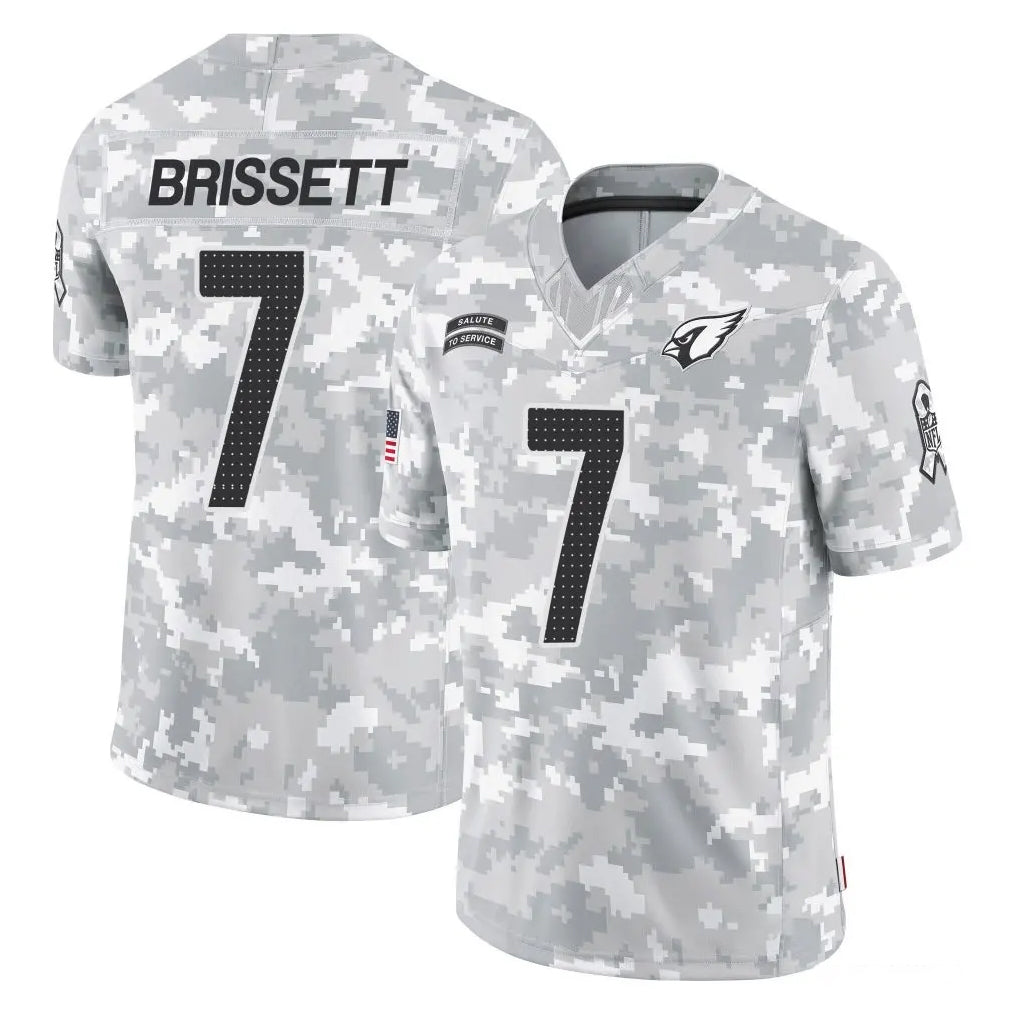 A.Cardinals #7 Jacoby Brissett Player Arctic Camo Limited Salute To Service Home Game Gdoa Stitched Jerseys