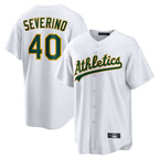 Athletics #40 Luis Severino Player White Home Game Gdoa Stitched Jerseys