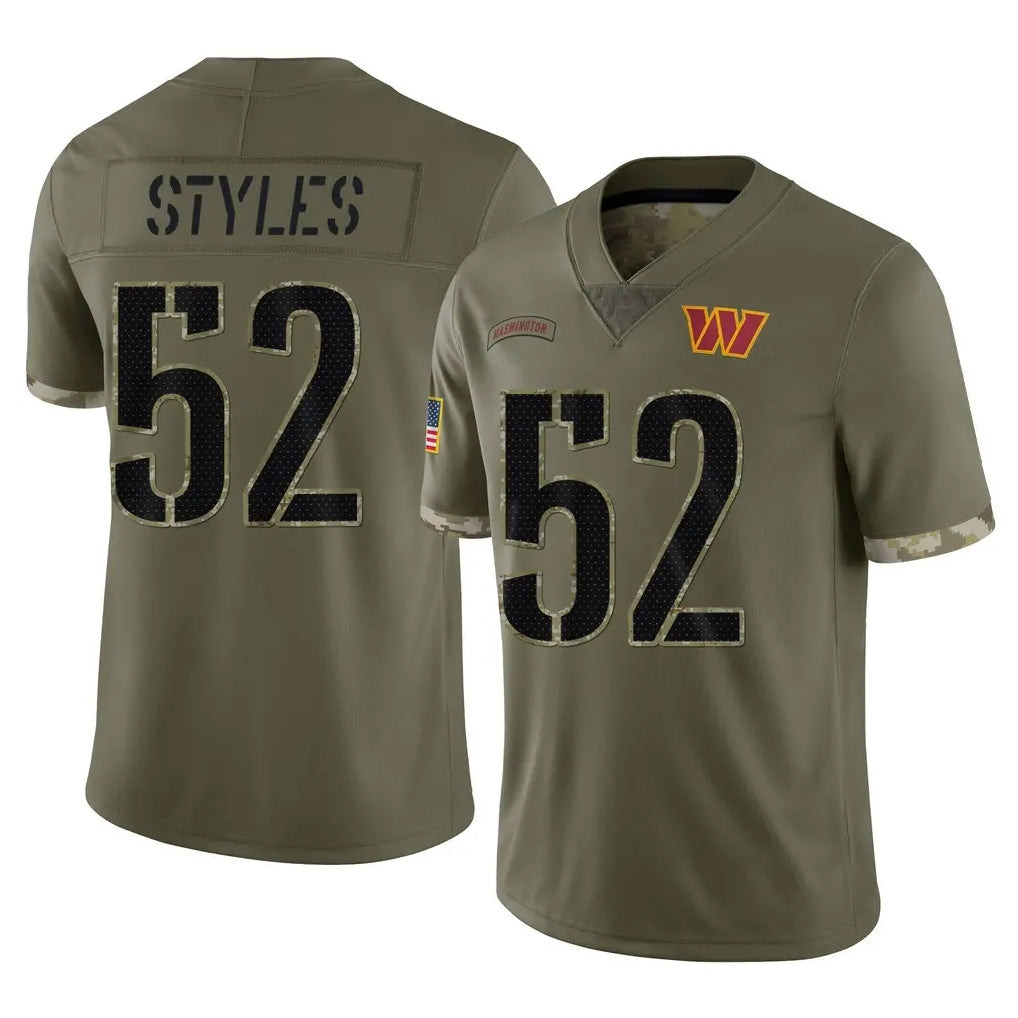 W.Commanders #52 Sonny Styles Player Olive Salute To Service Limited Home Game Gdoa Stitched Jerseys