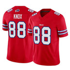 B.Bills #88 Dawson Knox Player Red Vapor F.U.S.E. Limited Home Game Gdoa Stitched Jerseys