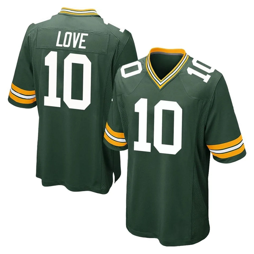 GB.Packers #10 Jordan Love Player Green Home Game Gdoa Stitched Jerseys