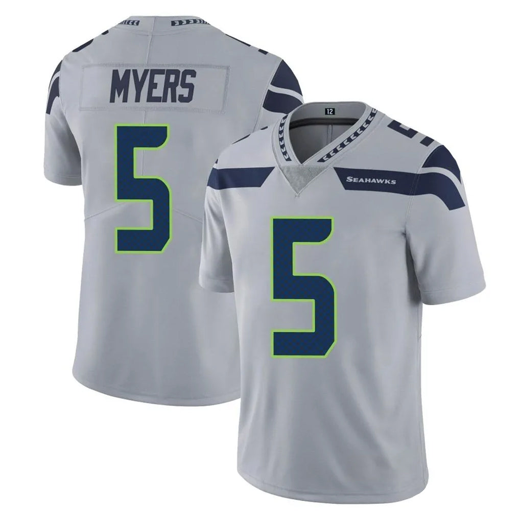 S.Seahawks #5 Jason Myers Player Gray Limited Vapor Untouchable Home Game Gdoa Stitched Jerseys