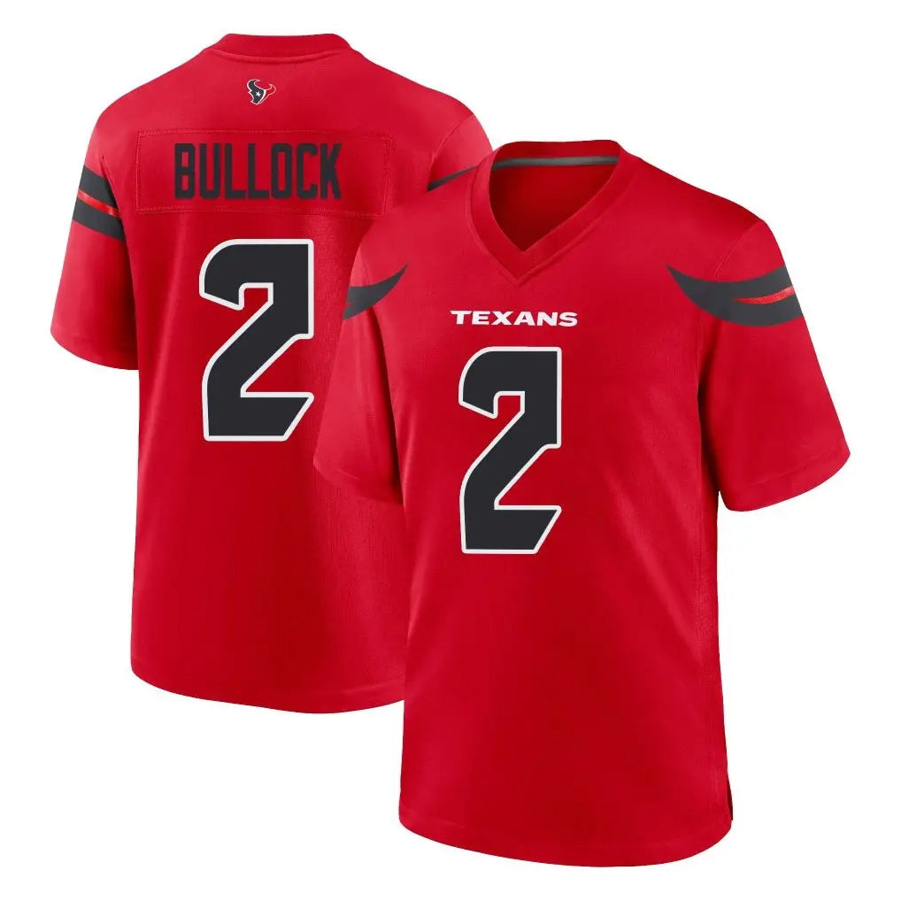 H.Texans #2 Calen Bullock Player Red Alternate Home Game Gdoa Stitched Jerseys