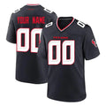 Custom H.Texans Navy Team Home Game Any Name & Numbers Gdoa Stitched Jerseys