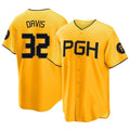 P.Pirates #32 Henry Davis Player Gold City Connect Home Game Fdoa Stitched Jerseys