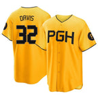P.Pirates #32 Henry Davis Player Gold City Connect Home Game Fdoa Stitched Jerseys