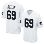LV.Raiders #69 Adam Butler Player White Home Game Gdoa Stitched Jerseys