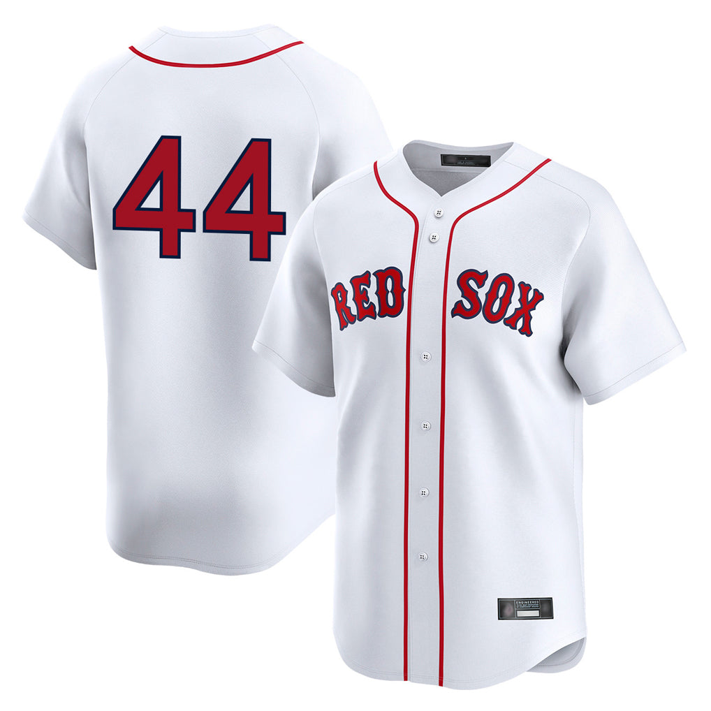 B.Red Sox #44 Aroldis Chapman Player White Limited Home Game Gdoa Stitched Jerseys
