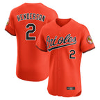 B.Orioles #2 Gunnar Henderson Player Orange Limited Elite Home Game Gdoa Stitched Jerseys