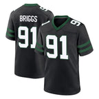 NY.Jets #91 Jowon Briggs Player Black Legacy Home Game Gdoa Stitched Jerseys