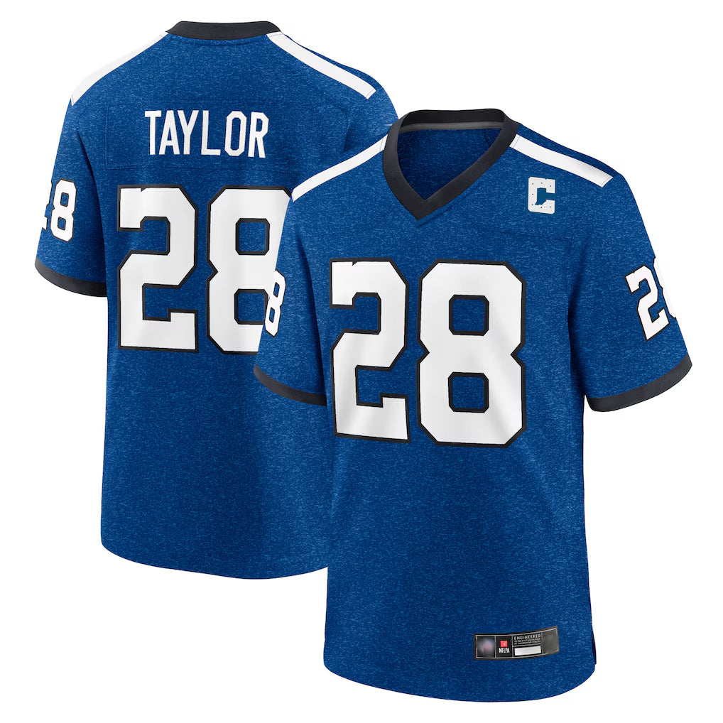 IN.Colts #28 Jonathan Taylor Player Royal Alternate Indiana Nights Home Game Gdoa Stitched Jerseys