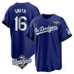 LA.Dodgers #16 Will Smith Player Royal World Series City Connect Home Game Fdoa Stitched Jerseys