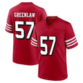 SF.49ers #57 Dre Greenlaw Player Red Limited Alternate Home Game Gdoa Stitched Jerseys