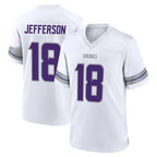 M.Vikings #18 Justin Jefferson Player White Alternate Home Game Gdoa Stitched Jerseys