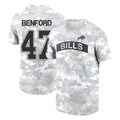 B.Bills #47 Christian Benford Player Arctic Camo Salute to Service T-Shirt Hoodies Gdoa Stitched Jerseys