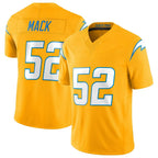 LA.Chargers #52 Khalil Mack Player Gold Limited Vapor F.U.S.E. Home Game Gdoa Stitched Jerseys
