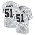 LV.Raiders #51 Malcolm Koonce Player Arctic Camo Salute To Service Limited Game Gdoa Stitched Jerseys