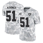 LV.Raiders #51 Malcolm Koonce Player Arctic Camo Salute To Service Limited Game Gdoa Stitched Jerseys