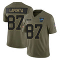 D.Lions #87 Sam LaPorta Player Olive 2025 Salute To Service Limited Home Game Gdoa Stitched Jerseys