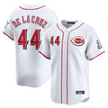 C.Reds #44 Elly De La Cruz Player White Home Limited Gdoa Stitched Jerseys