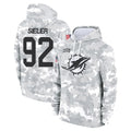 M.Dolphins #92 Zach Sieler Player Arctic Camo Salute to Service Hoodies Limited Game Gdoa Stitched Jerseys